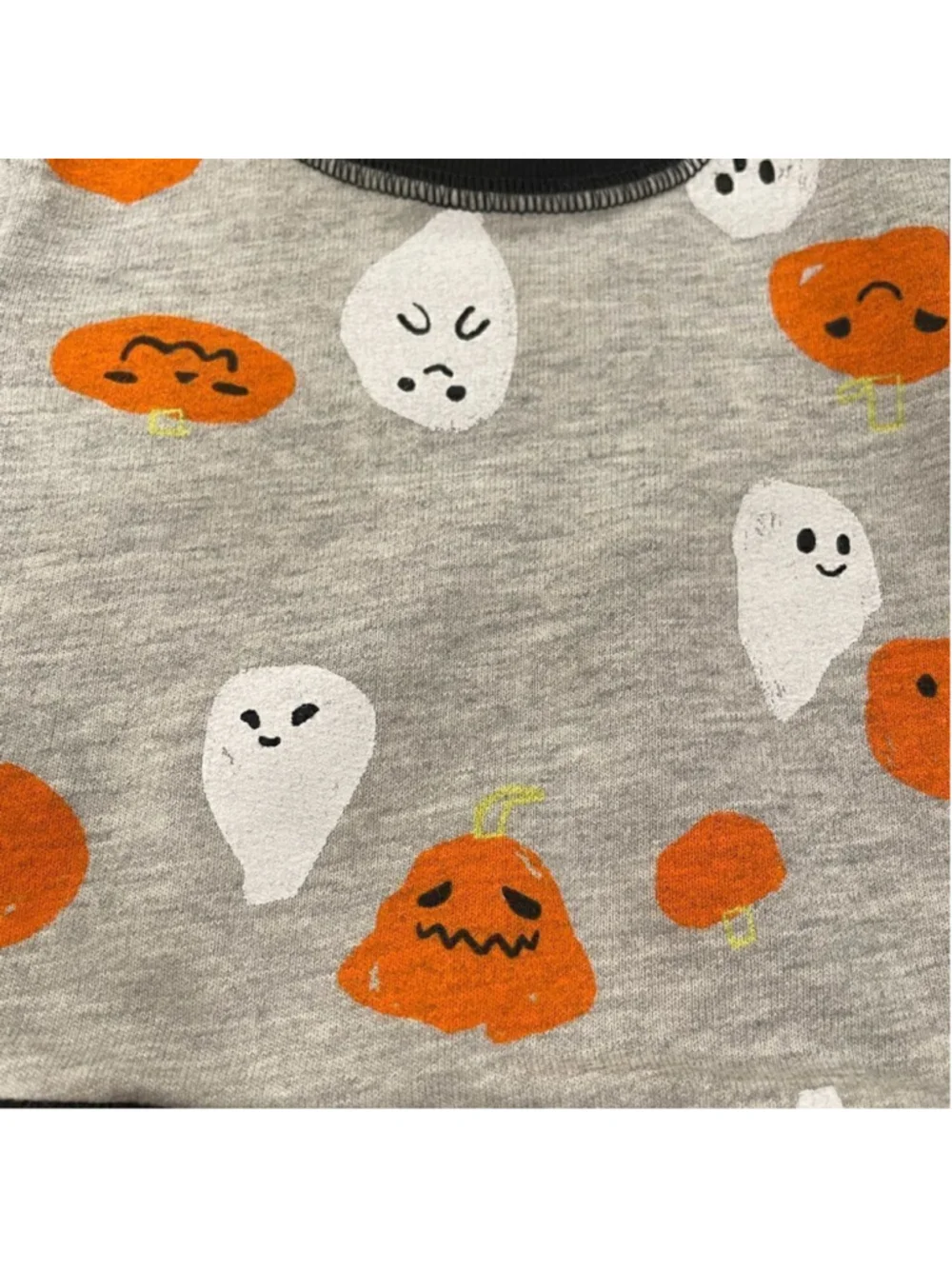 Cat & Jack Infants Size 0-3 Months Halloween Outfit 2 Piece Ghost Pumpkins NWT